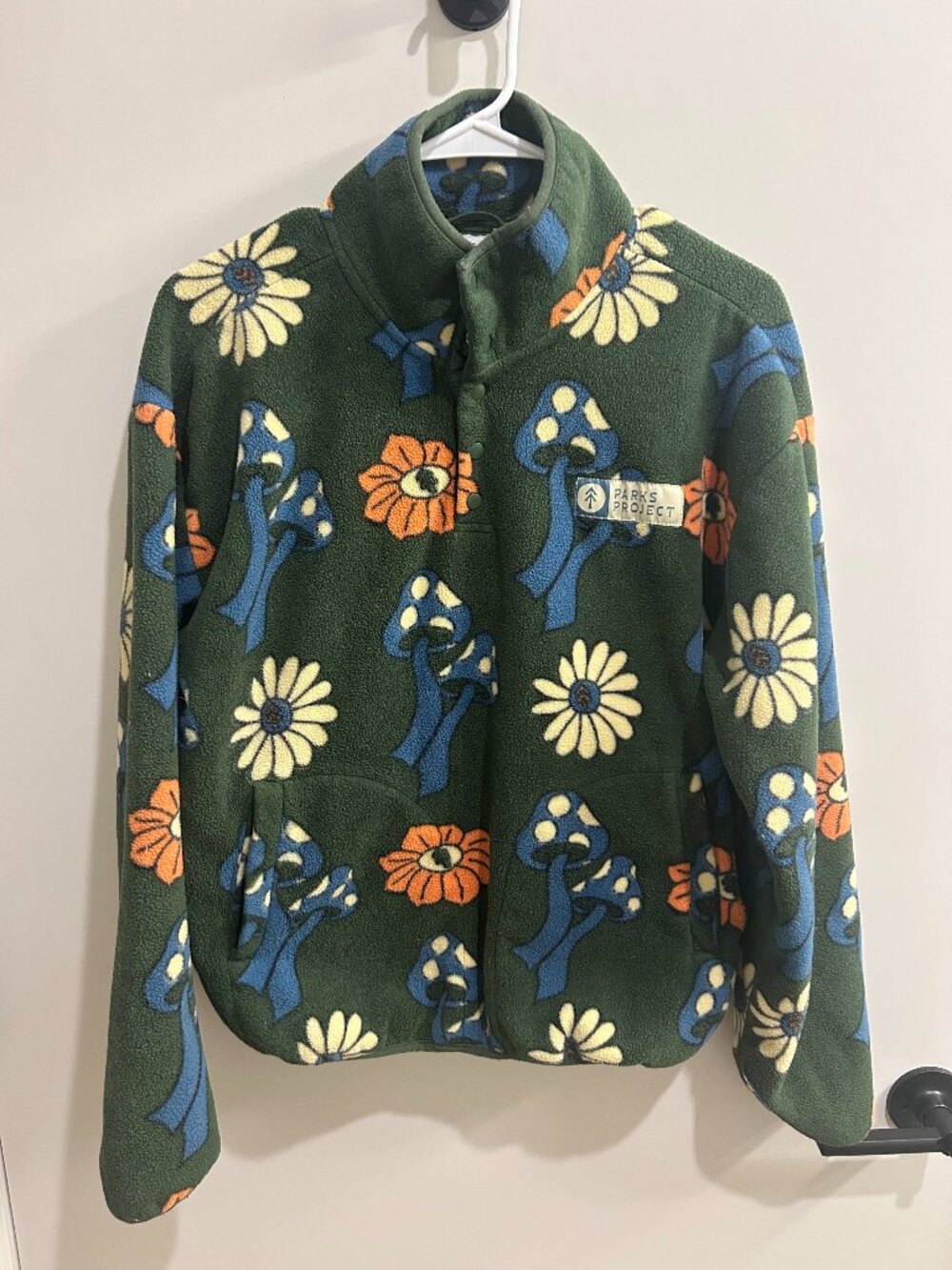 Parks Project Shrooms Fleece Pullover Sweater- XS